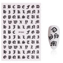 5 Colors Girls Diy Adhesive Nail Design Stickers Letters