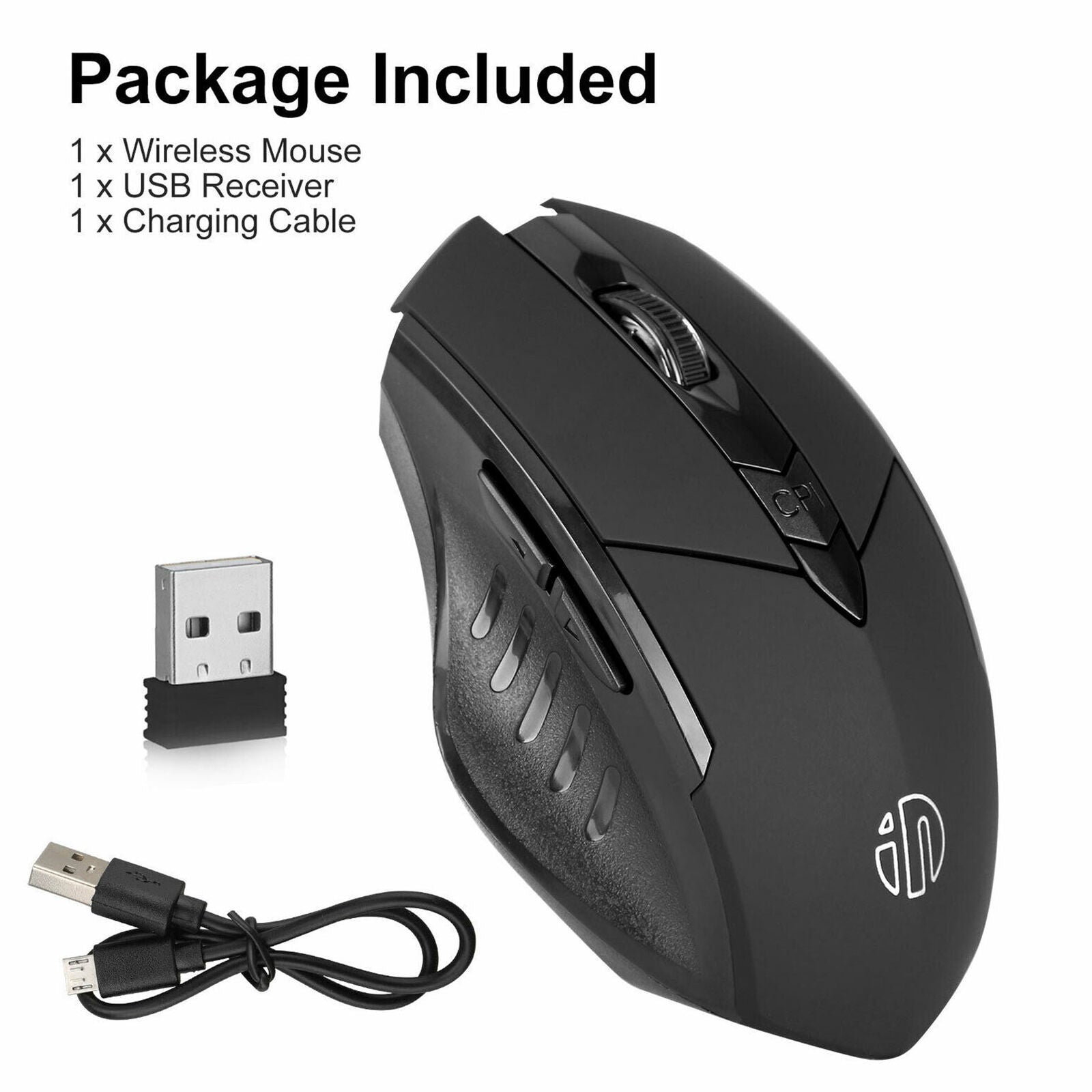 Wireless Bluetooth Mouse Tri-Mode Silent Rechargeable Optical Mice for Laptop PC