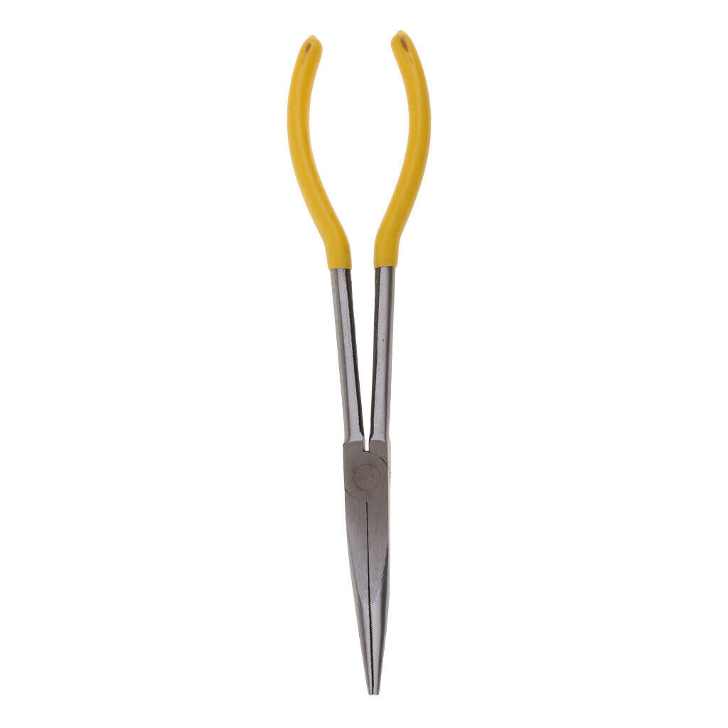 11inch Extra Long Reach Nose Straight Bent Nose Pliers Hand Tools 0 degree