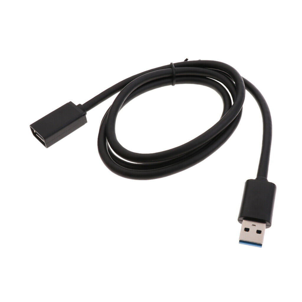 USB 3.0 Male to Female Black Extension Cable for HDD Hard Disk 1 Meters