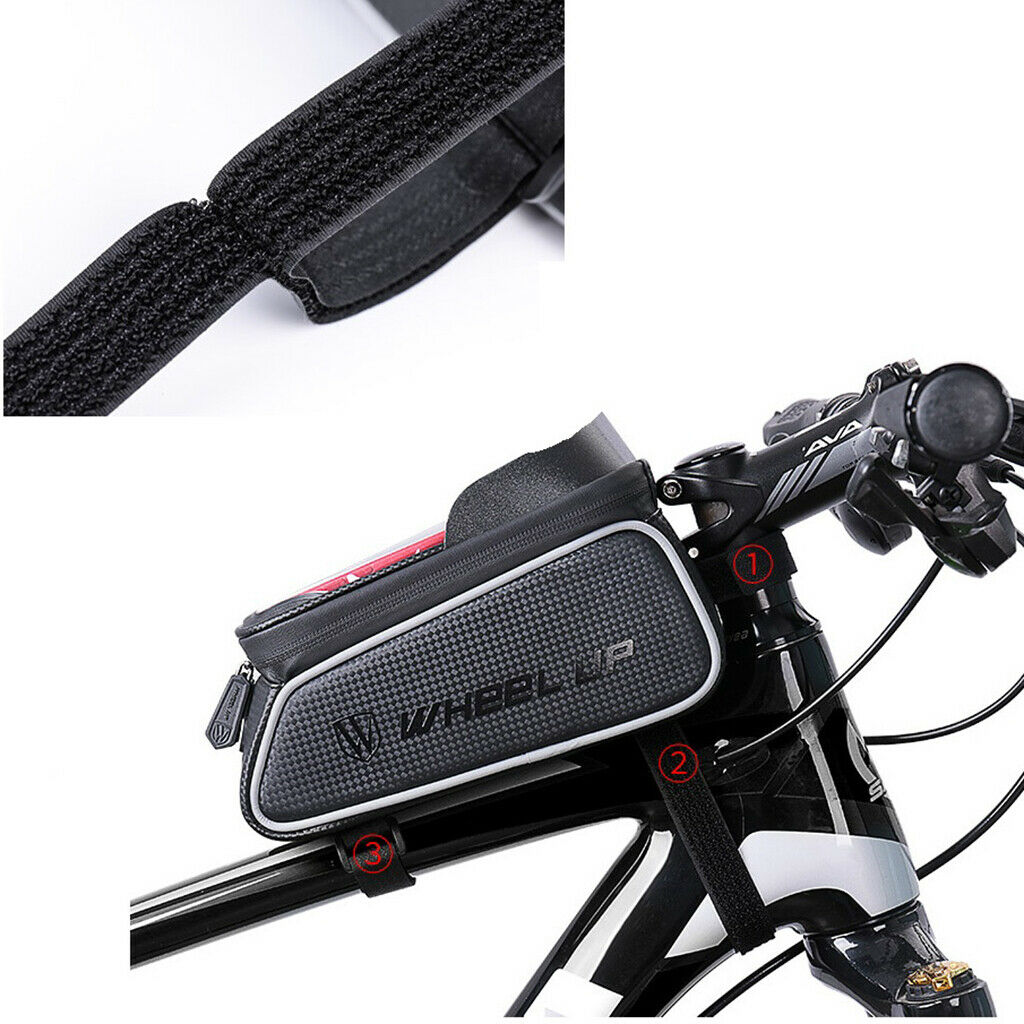Bicycle Cycling Bike Frame Front Tube Waterproof Mobile Phone Bag Holder Black
