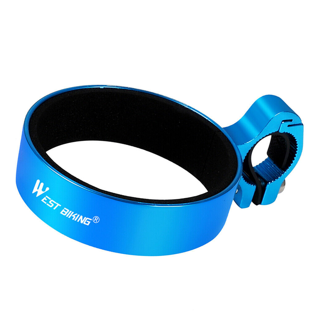 Alloy Bike Bicycle Cycling Water Bottle Holder Coffee Cup Cage Rack Blue
