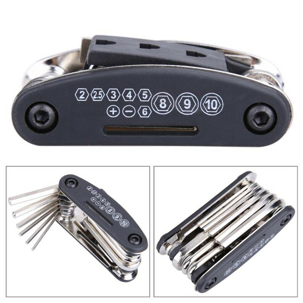 16 in 1 Multi-Function Bike Bicycle Cycling Mechanic Repair Tool Kit