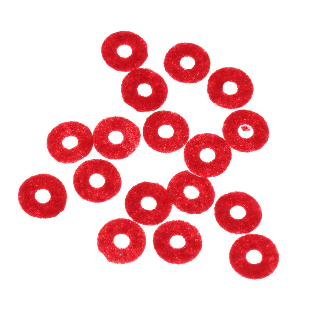 Pack of 90 Red Small Piano Balance Hitch Pin Felt Punchings Shims Gaskets