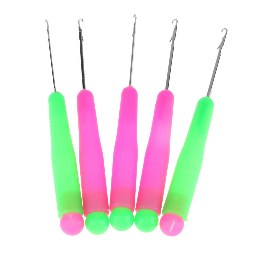 Hair Extension Tool Set Micro Rings Beads Crochet Ventilating Latch Pulling Loop