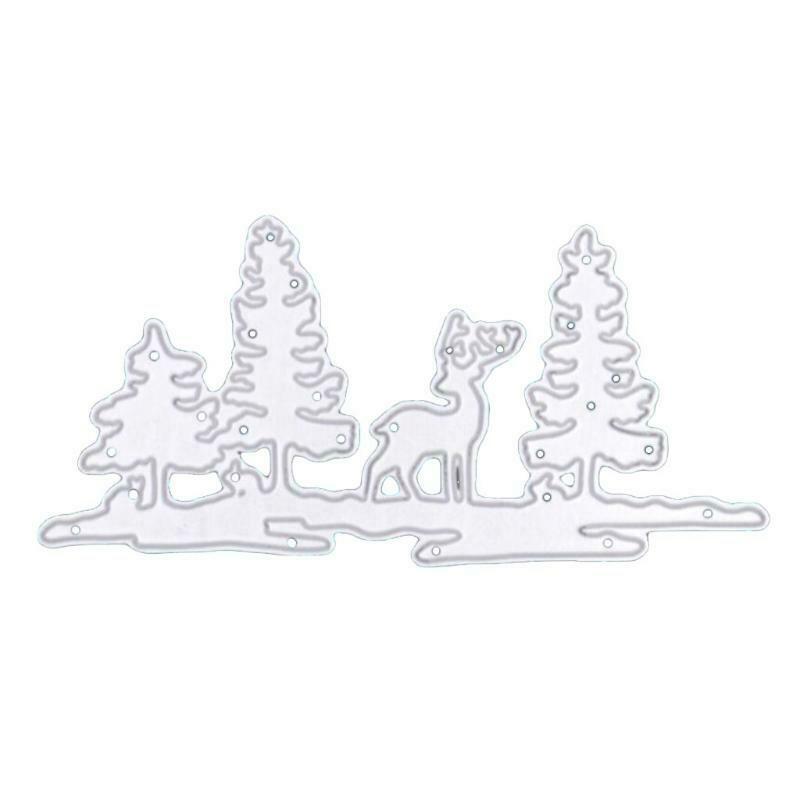Christmas Deer Cutting Die Little Cute Christmas Elk Embossing Cutting Template