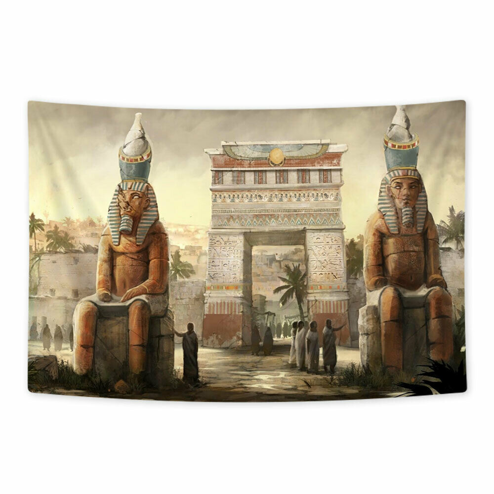 Ancient Egyptian Temple Tapestry for RV Decor 90x60cm