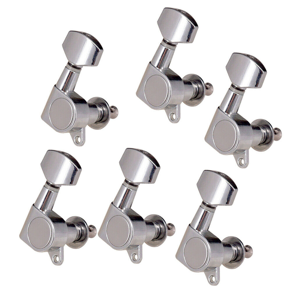 6L Sealed Guitar Tuning Peg Tuners Machine Heads for Acoustic Folk Guitar