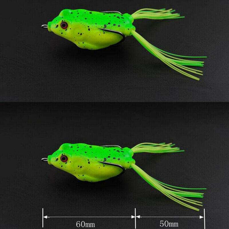 2Pcs/lot Soft Toad Frogs Bass Fishing Lure Hollow Body Top Water Fishing .l8