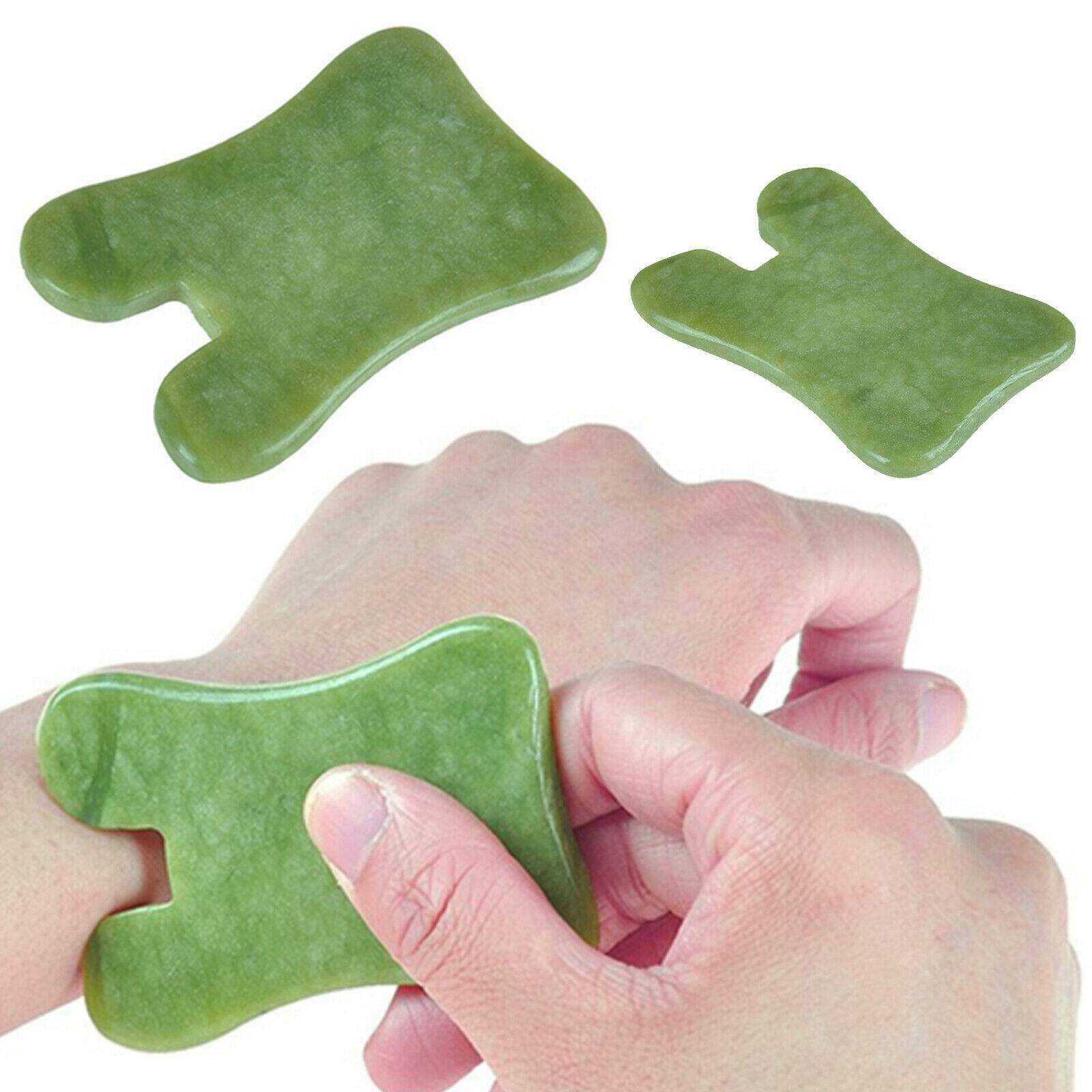 1pc Natural Guasha Facial Jade Face Body Care Gua Sha Board Massager Tool Supply