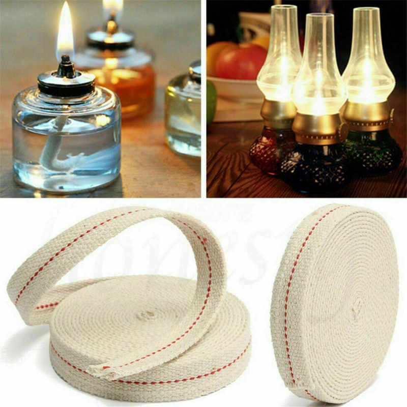 1M Oil Lamp Wick, 1 Rolls 2cm Cotton Burner Lighting Lantern Wick Oil