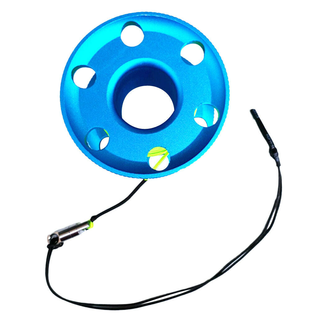 Portable Scuba Dive Finger Spool Reel with 50m Line Bolt Snap for Underwater