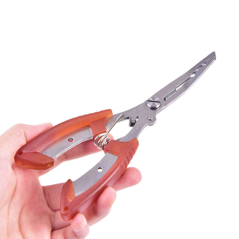 Orange Fishing Pliers Stainless Steel Hook Cutter Line Remove Fishing To.l8