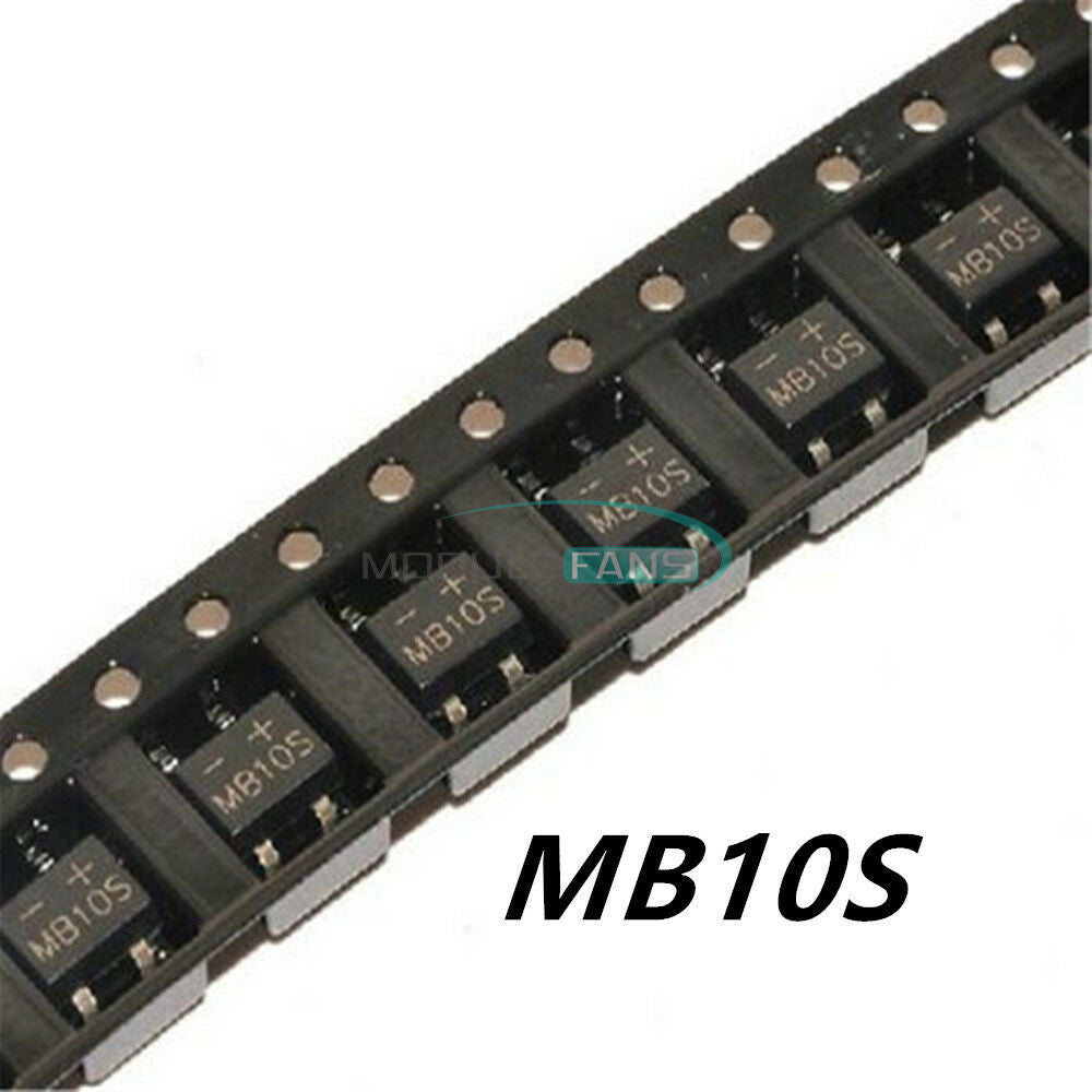 50PCS MB10S 1000V/0.5A SOP-4 4PQH High Quality
