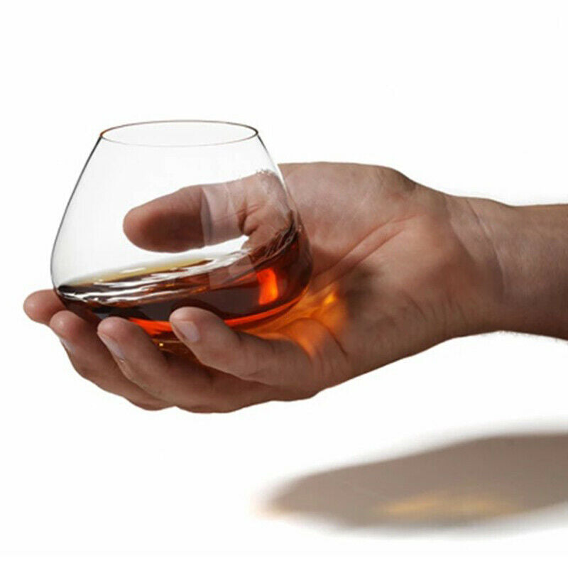 Rotate Tumbler Whiskey Glass Top Belly Cigar Whisky Cocktail Drinking Wine  Rf