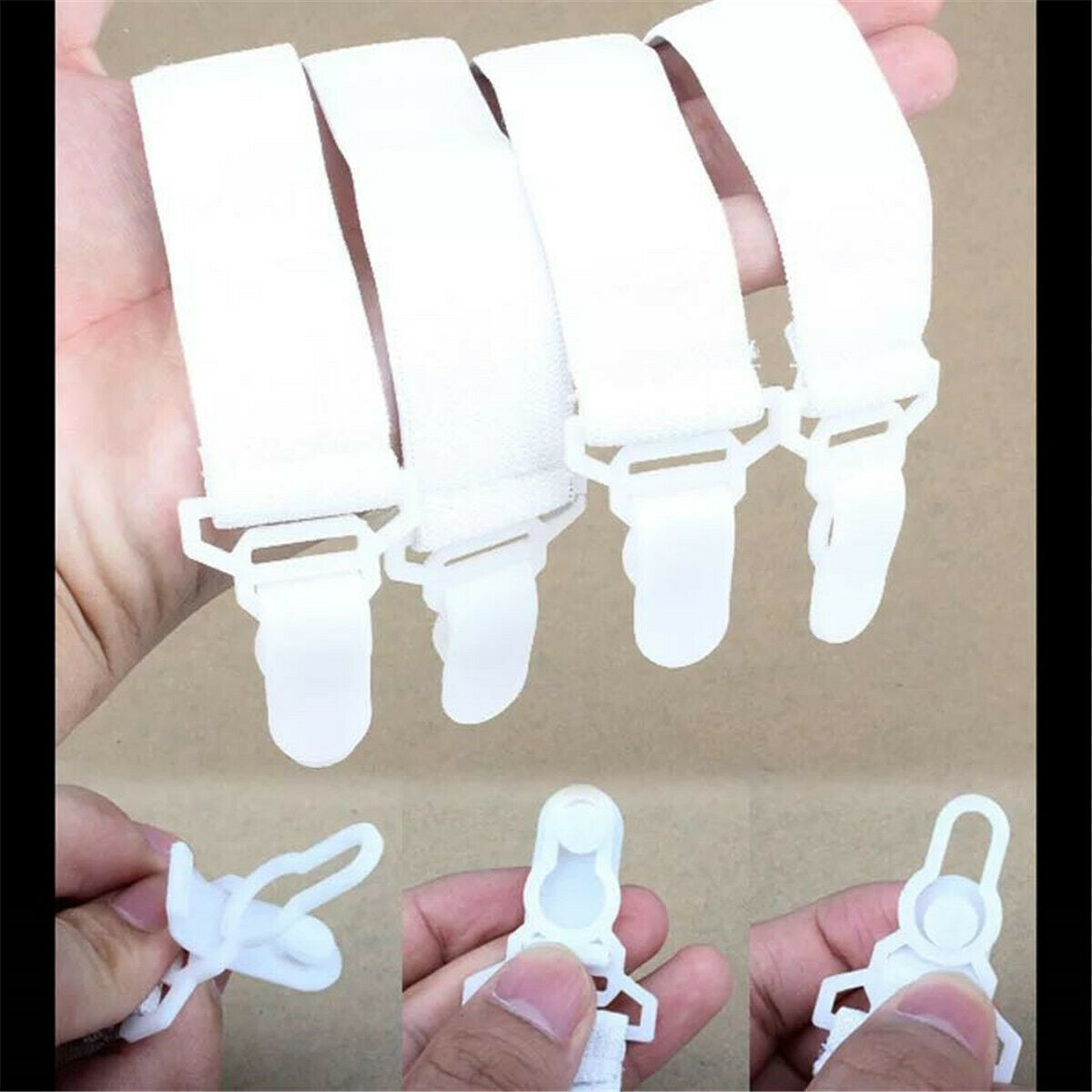12PCS Fitted Bed Sheet Holder Grips Mattress Gripper Straps Clip Fastener Holder