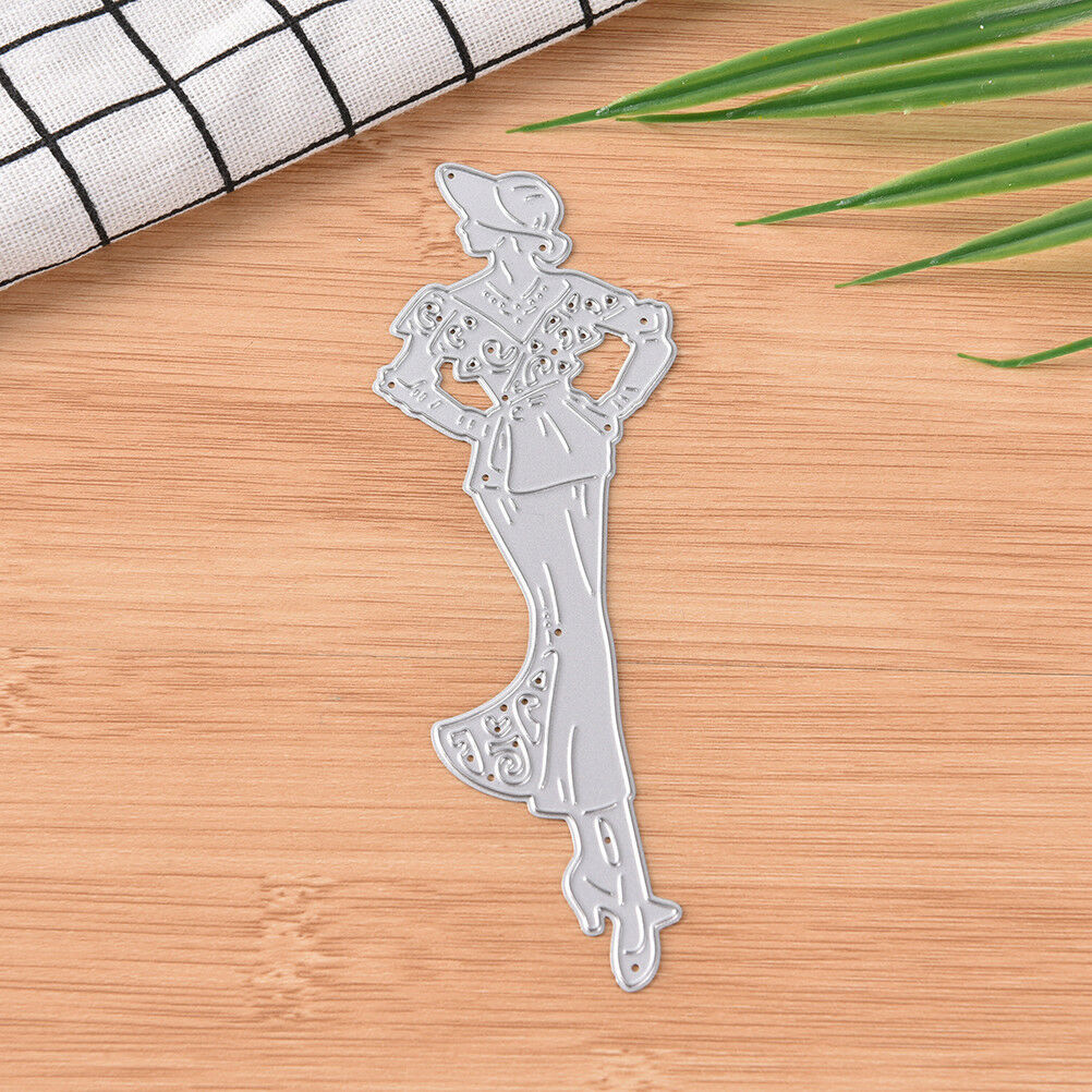 Girl Lady  Metal DIY Cut Dies Stencil Scrapbook Album Paper Card Emboss C.l8