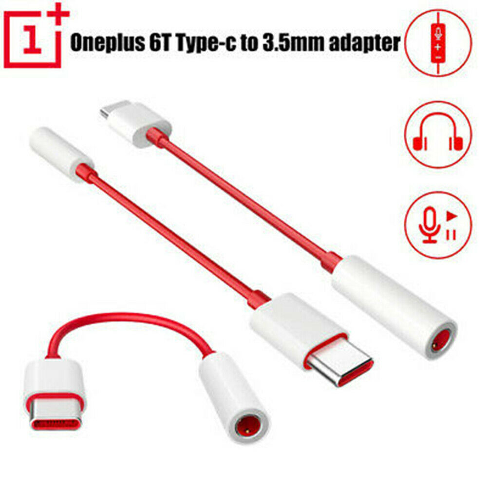One Type C to 3.5mm Earphone Adapter Aux Audio Connector For Oneplus 7 Pro 6T