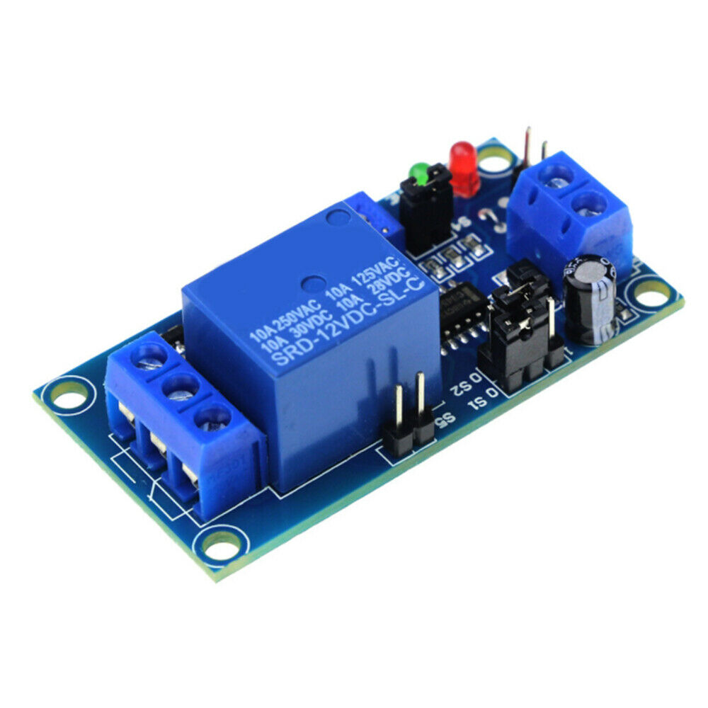 DC12V Normal Open Time Delay Relay Control Switch Adjustable Potentiometer LED