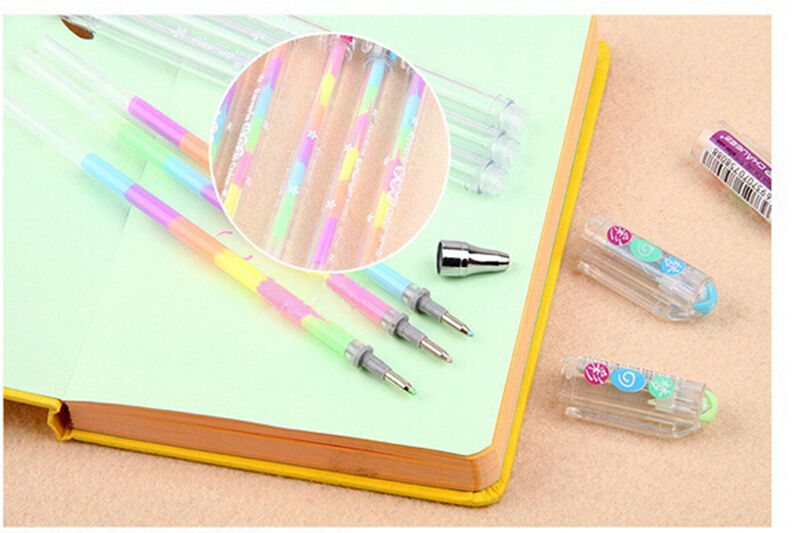 2X Cute Highlighter Pen Marker Stationary Point Pen Ballpen 6Color Gift BDAU