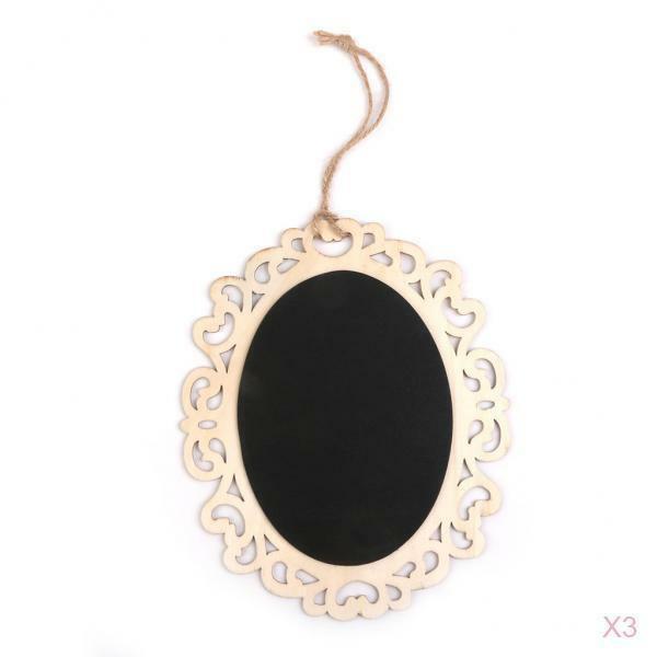 3-set Hanging Tag Message Board Blackboard Chalkboard Reminder Memo 18x15cm