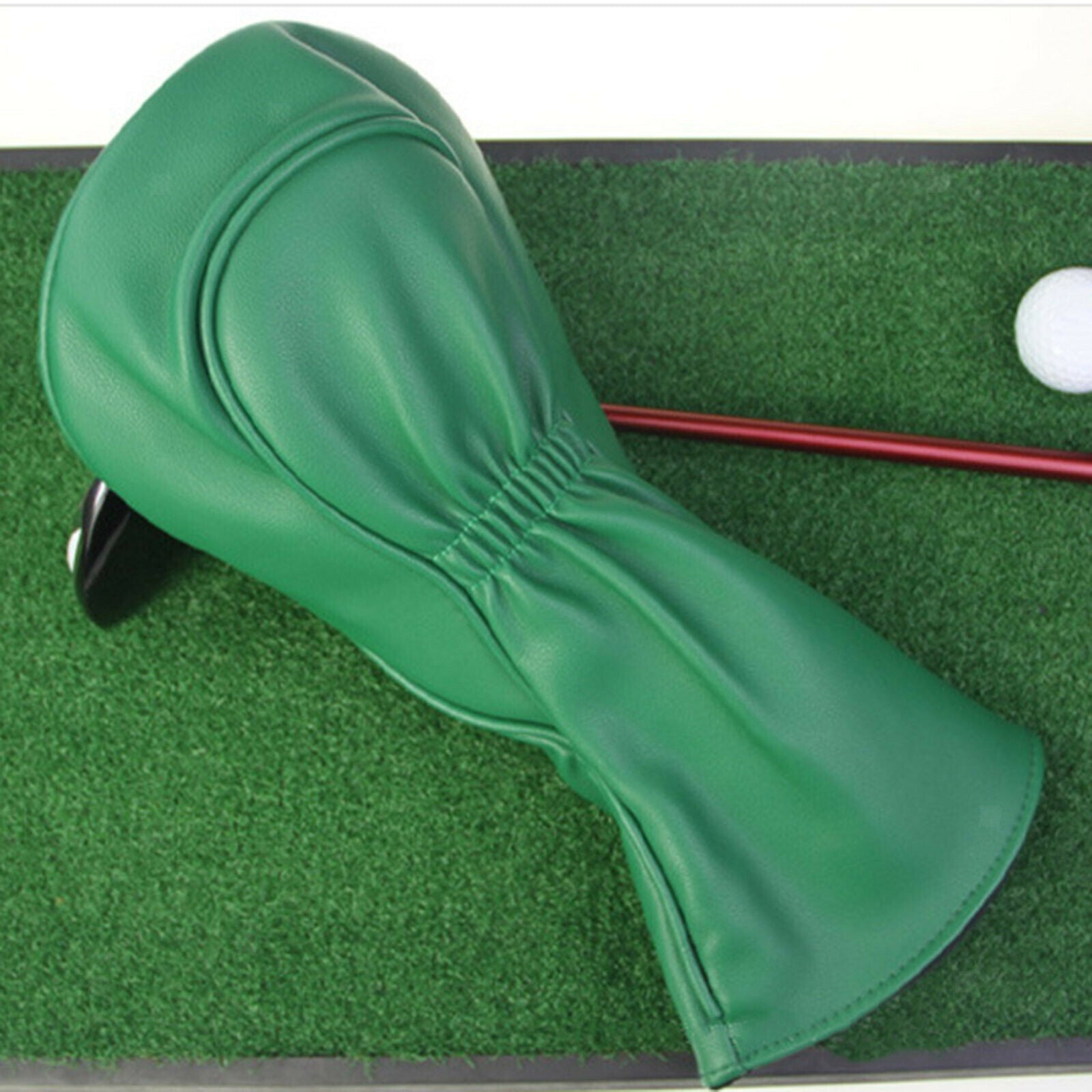 2X Novelty Golf Wood Headcover PU Leather Green Drivers Covers Golfer Gift