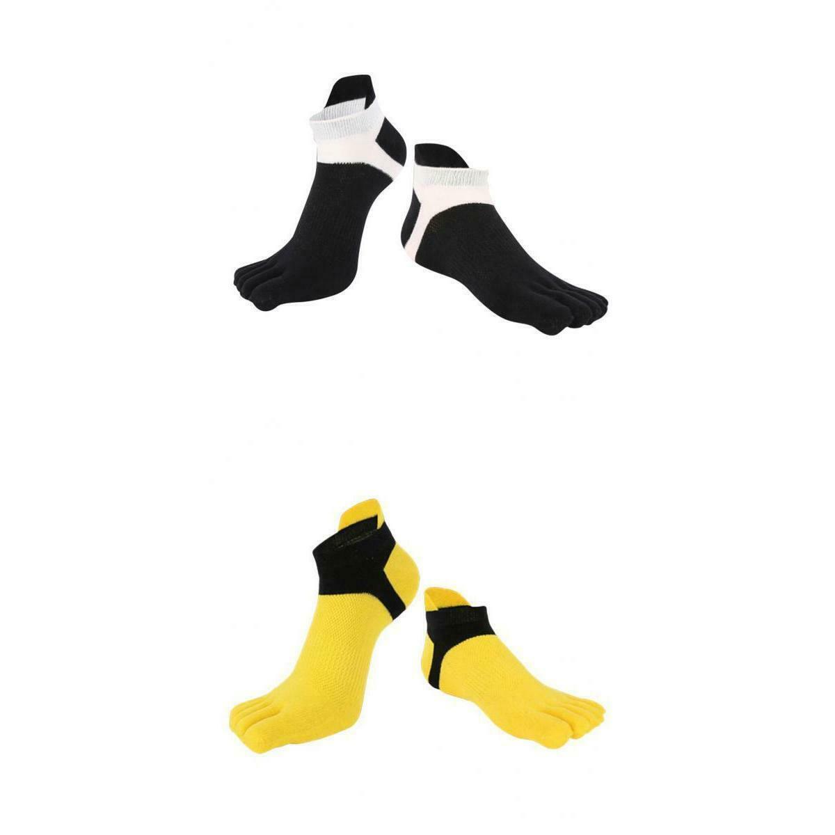 4x Cotton Five Toe Socks No Show Athletic Running Yoga Ankle Socks Casual