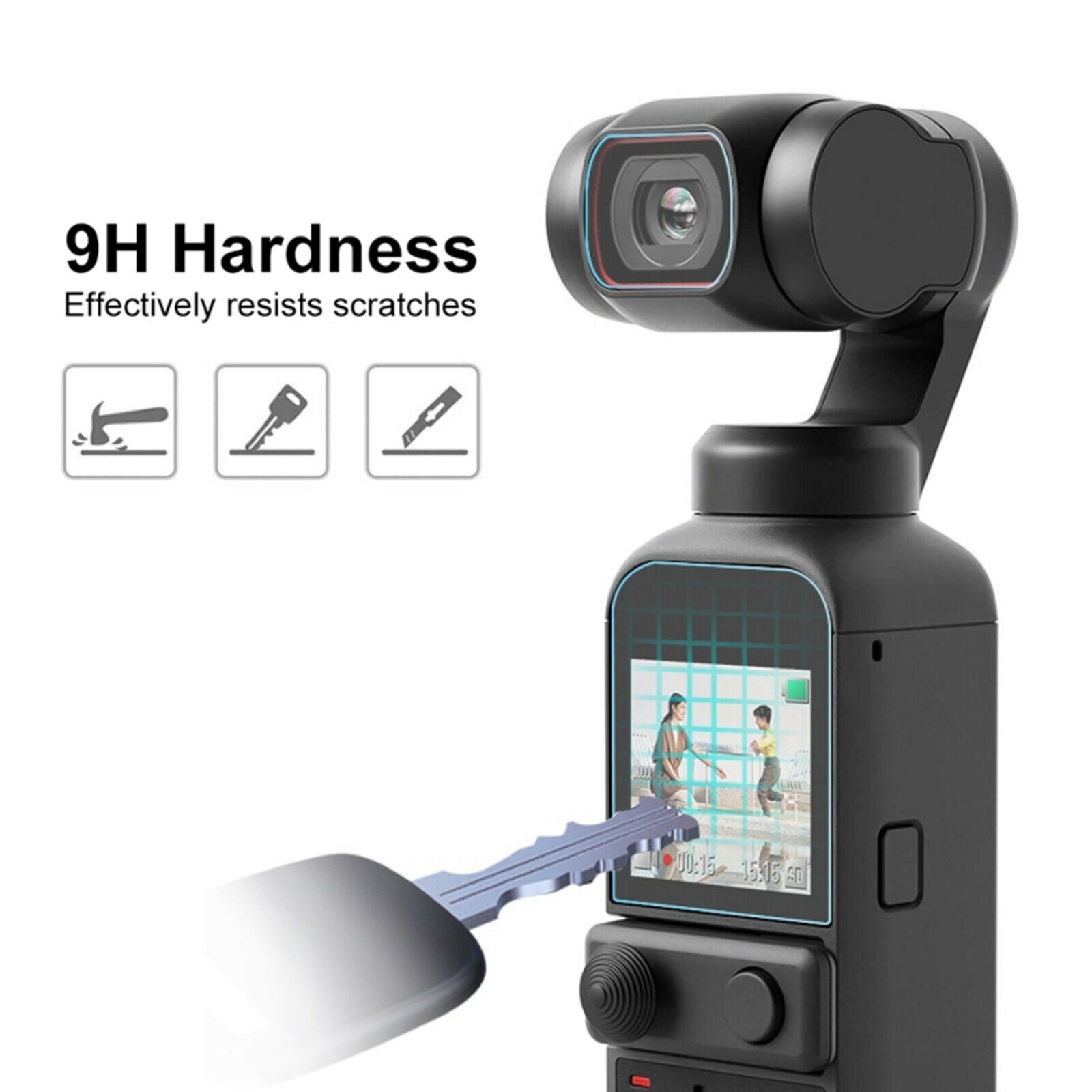 Screen Protector for DJI Pocket 2, 9H Hardness Tempered Glass Screen Protector +