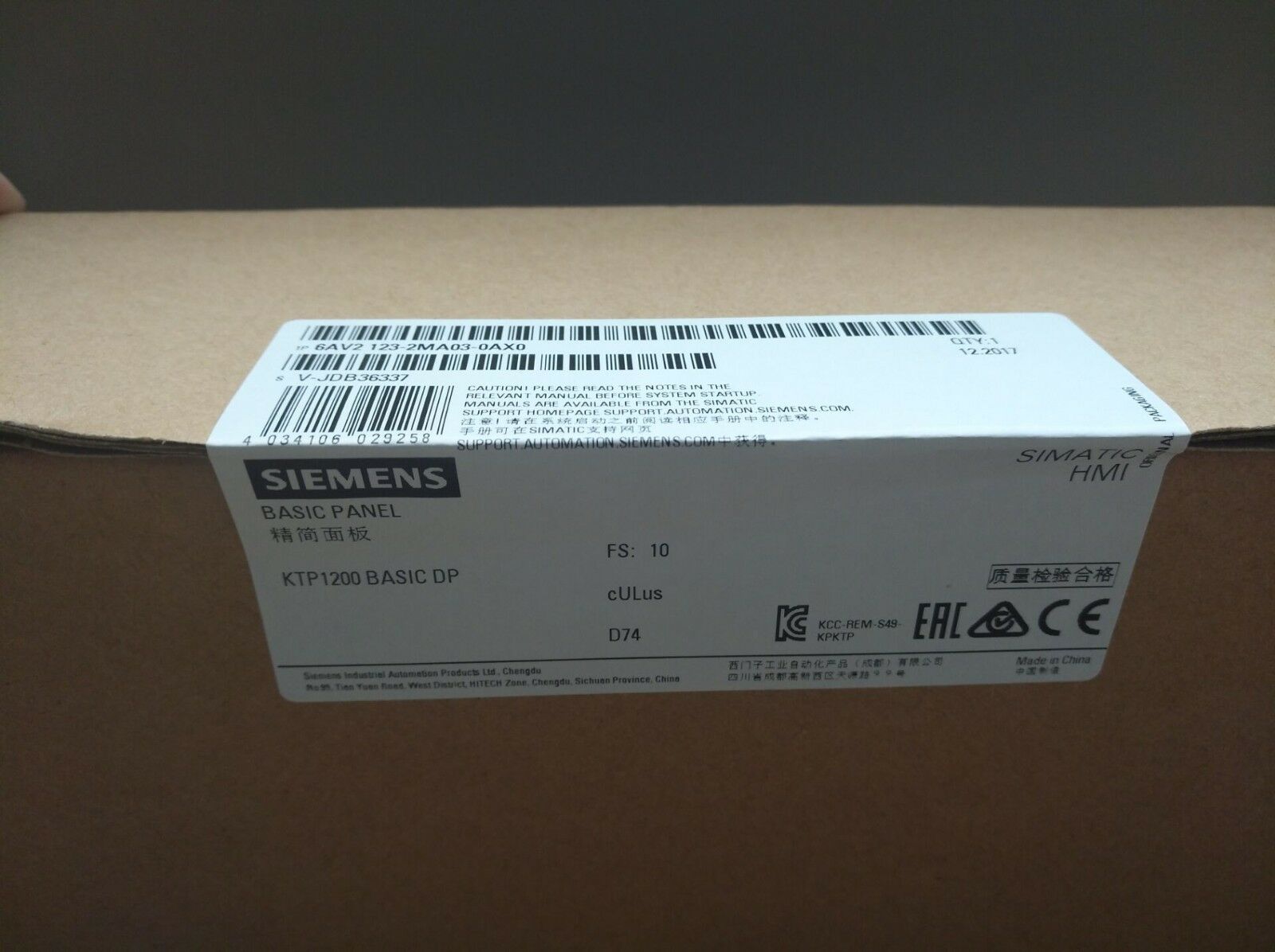1PC New Siemens 6AV2123-2MA03-0AX0 6AV2 123-2MA03-0AX0 In Box