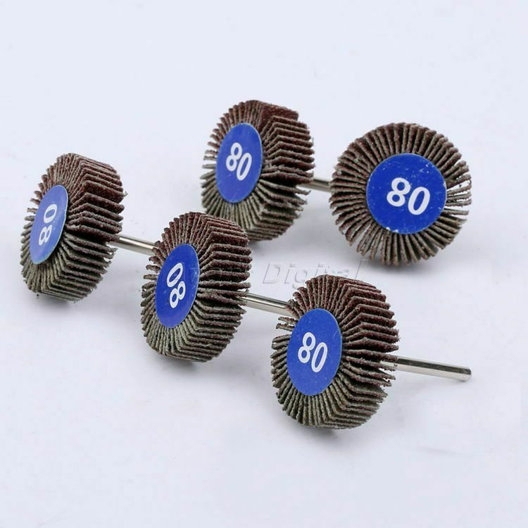 5pcs Flap Wheel Sanding Disc 80# Grit Sandpaper for Power Power Rotary Tool