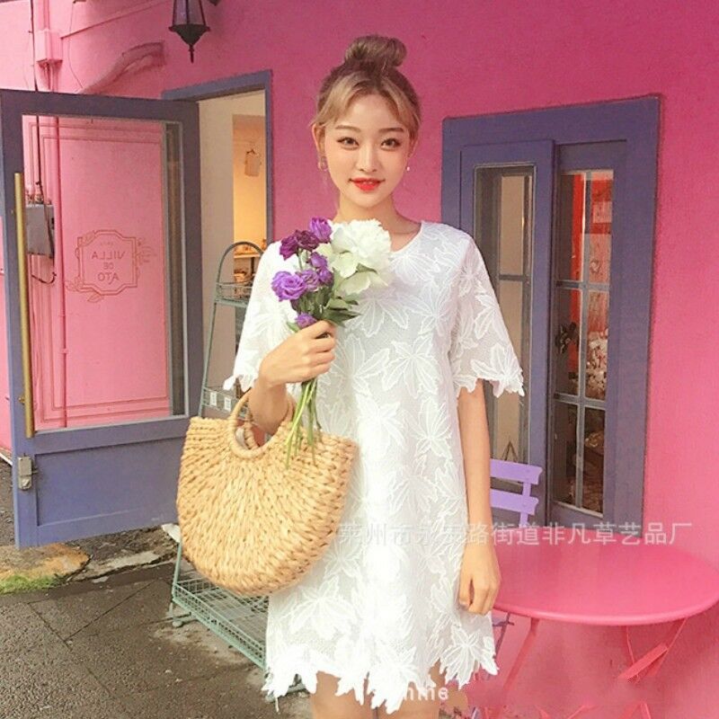 Women Wicker Handbag Bags Totes Beach Straw Woven Summer Rattan Basket Bag Boho