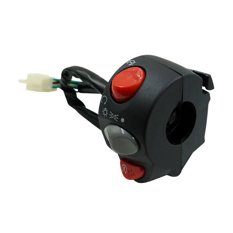Motorcycle Bike Refit 7/8" TurnSignal On Off Light Switch Holder Horn Button Set