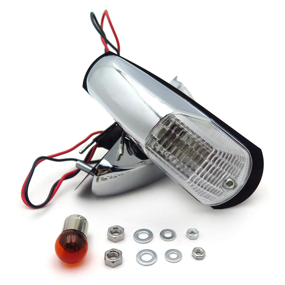 Flash Turn Signals For 2006-2009 Kawasaki Ninja ZX14 ZX14R ZZR1400 chrome +clear