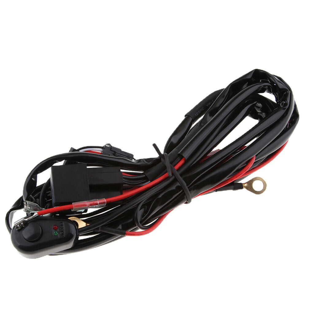 Remote Control Wiring Harness Kit Strobe Switch Relay Led Light Bar For ATV