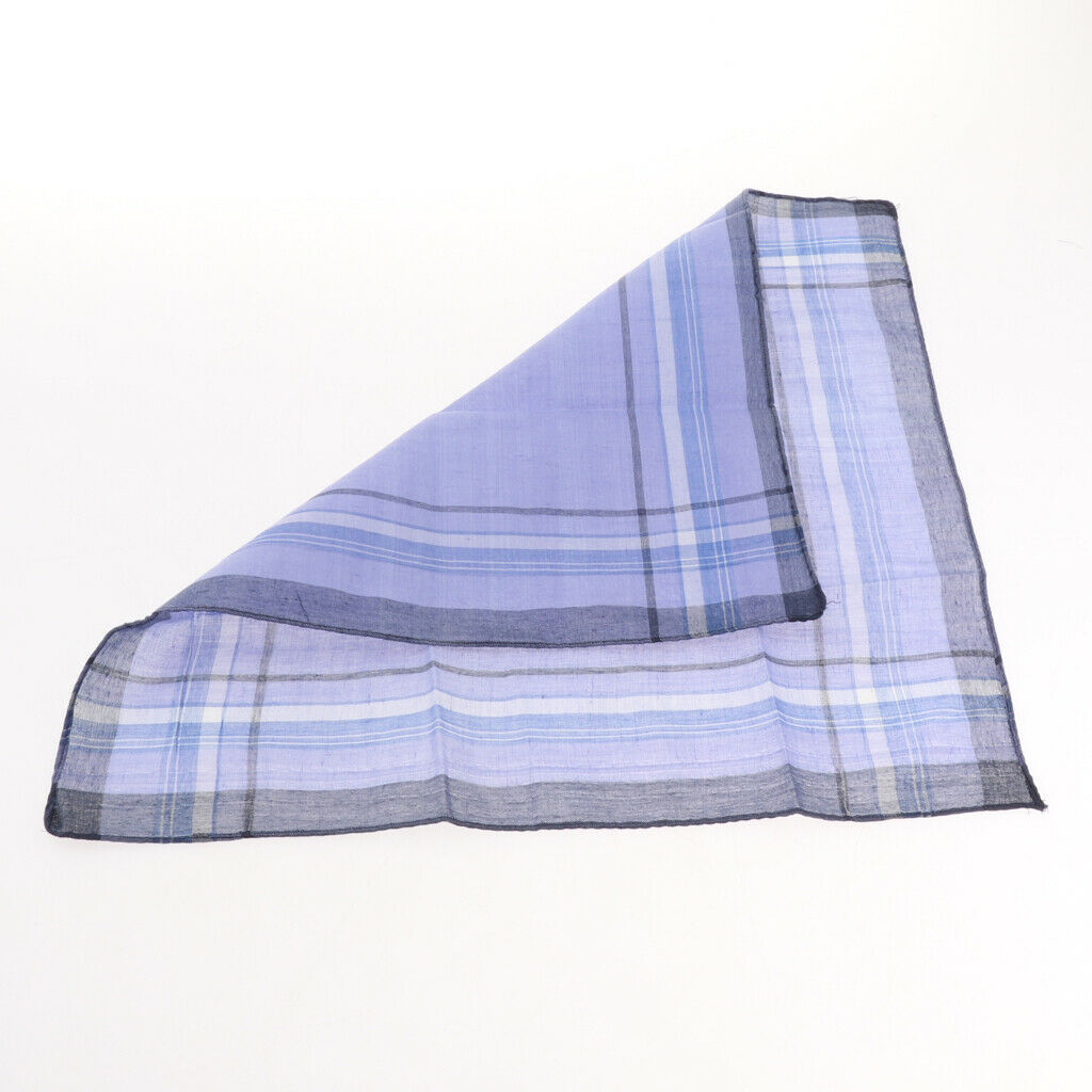 24pcs Tartan Handkerchiefs Plaid Hanky Casual Formal Pocket Square Assorted