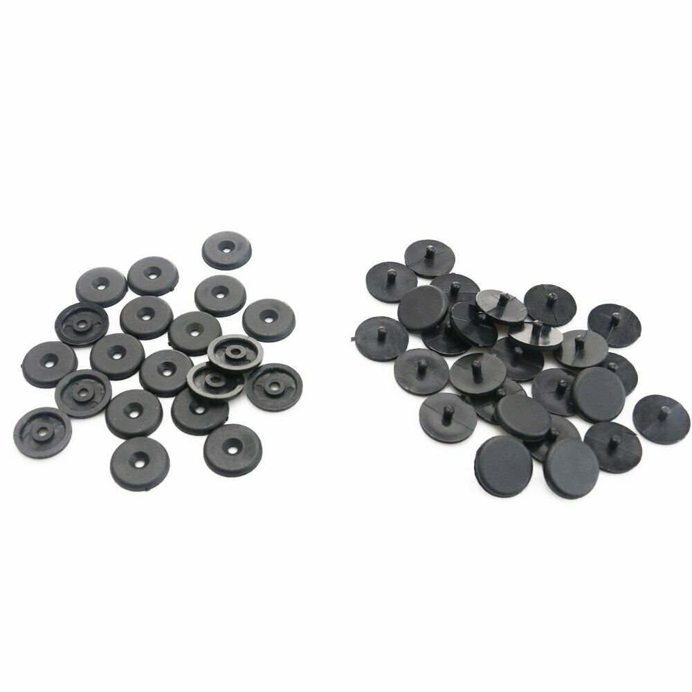 For Fxrd 20pair Snap-on style Seat Belt Buckle Buttons Holders stopper Pin black