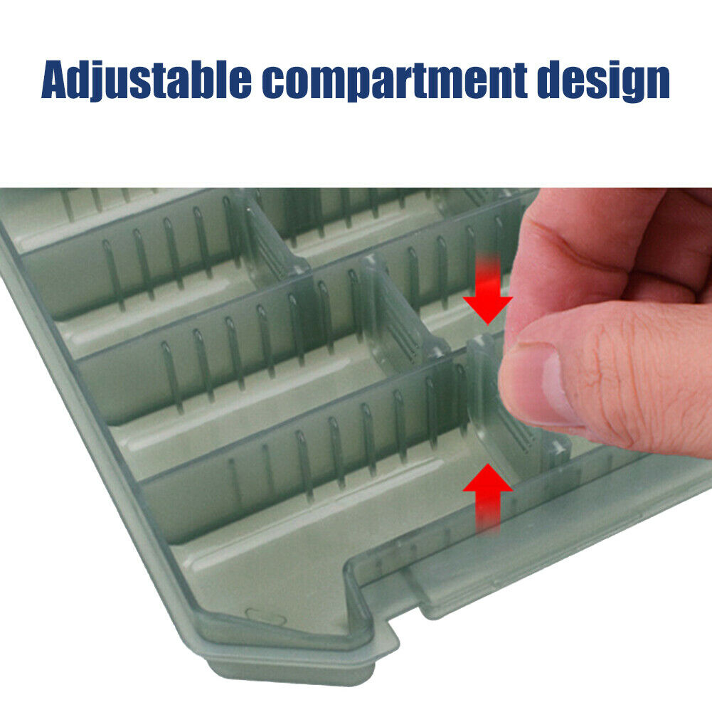 14 Grids Fishing Lure Bait Storage Box Fishing Tackle Tools Jig Hook Case @