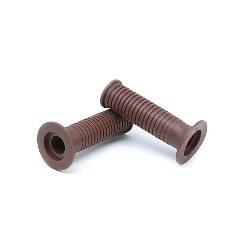 7/8" 22mm Retro Cafe Racer Universal Light Brown Rubber Anti-slip Hand Grips