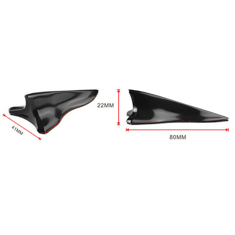 modified car decoration tail black tip shark fin car roof baffle for vehi.l8