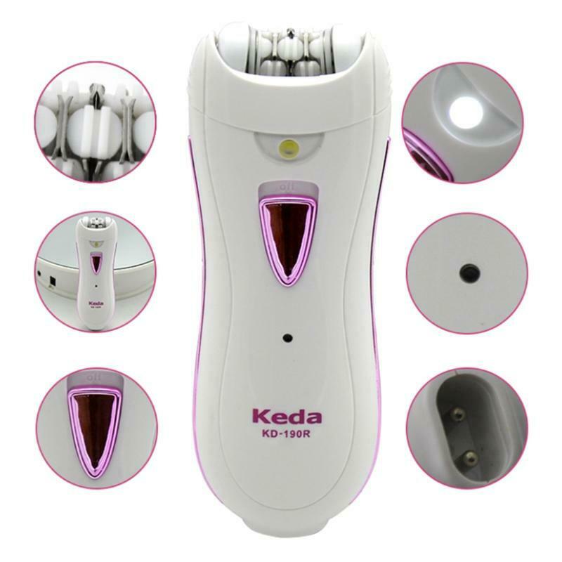 Painless Women Epilator Rechargeable Wet/Dry Use for Women Home Travel