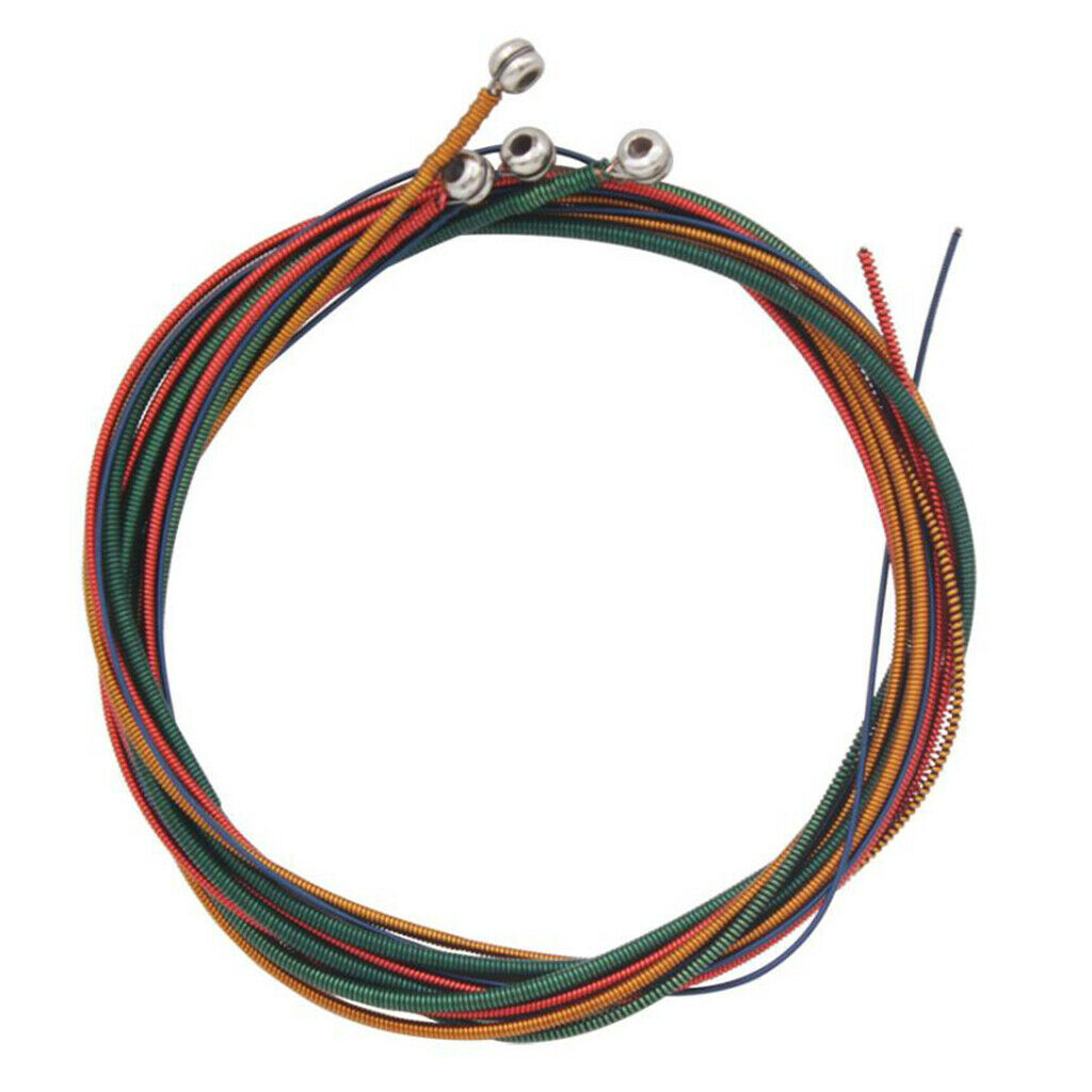 Electric Bass Parts String Colorful 1st-4th Nilkel Plate End Ball Steel Core
