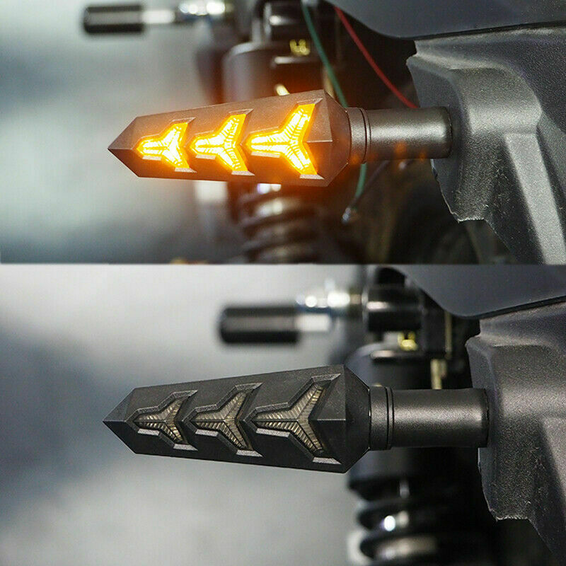 2PCS Motorcycle LED Turn Signals Blinker Light For Kawasaki Ninja 250R 500R 650