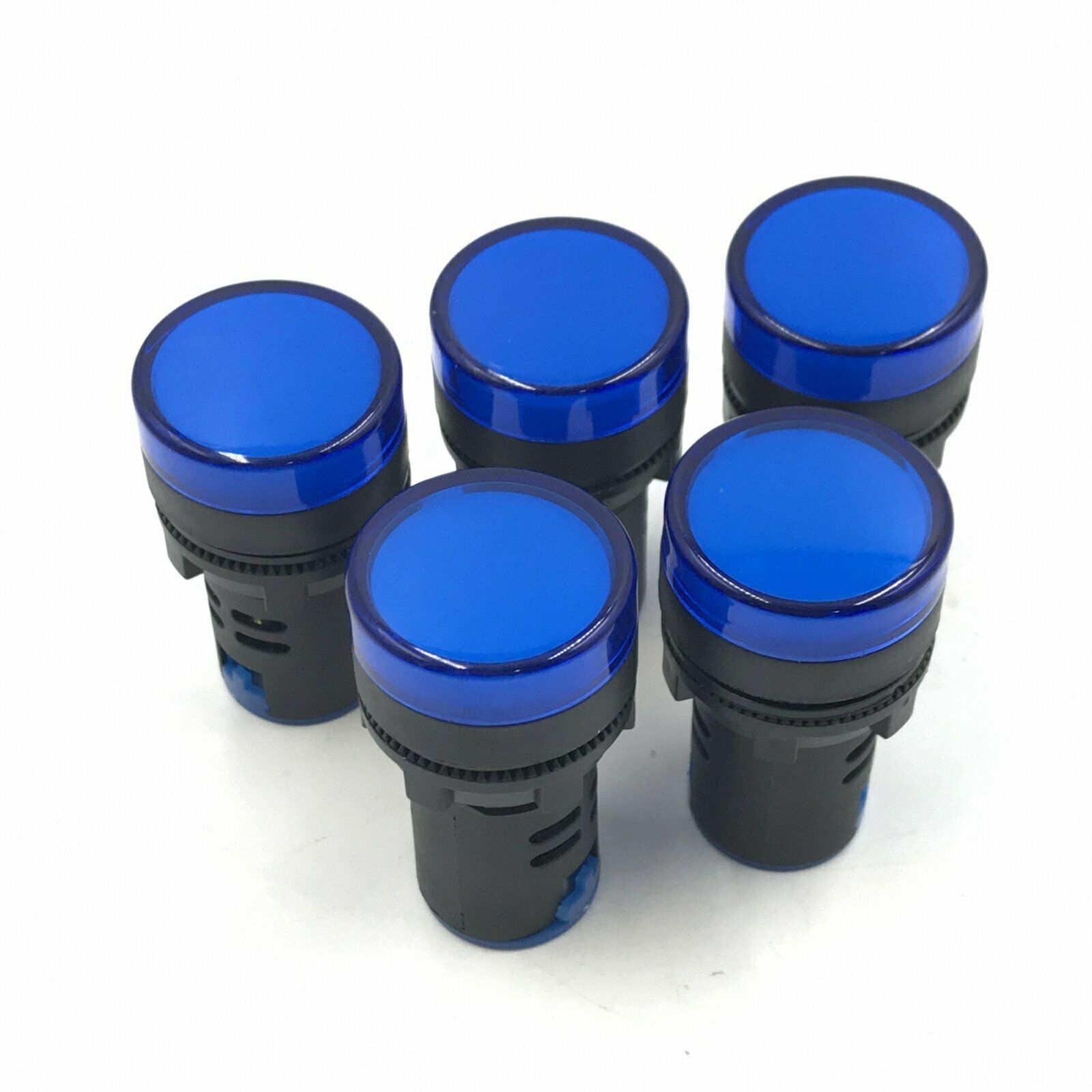 5pcs Blue 220V LED Indicator Pilot Signal Light Lamp 22mm [M_M_S]