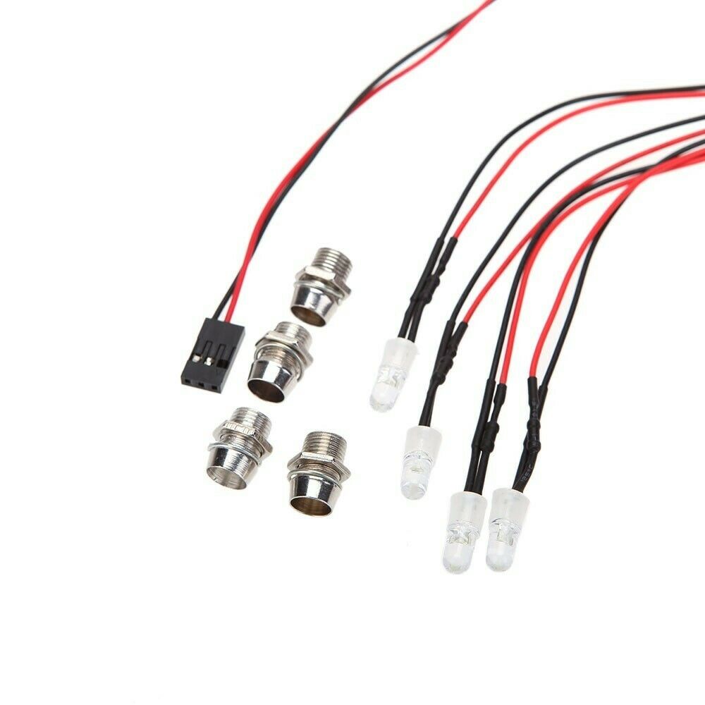 12 Pieces LED 5mm RC Car LED Lamp Blue Light Lamp For 1/10  RC4WD D90