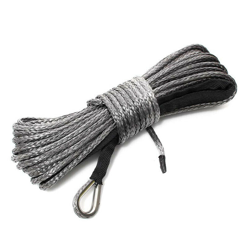 5000-5700lbs 50ft Ã—6mm Nylon Synthetic Fiber Winch Line Cable Rope Car ATV UTV
