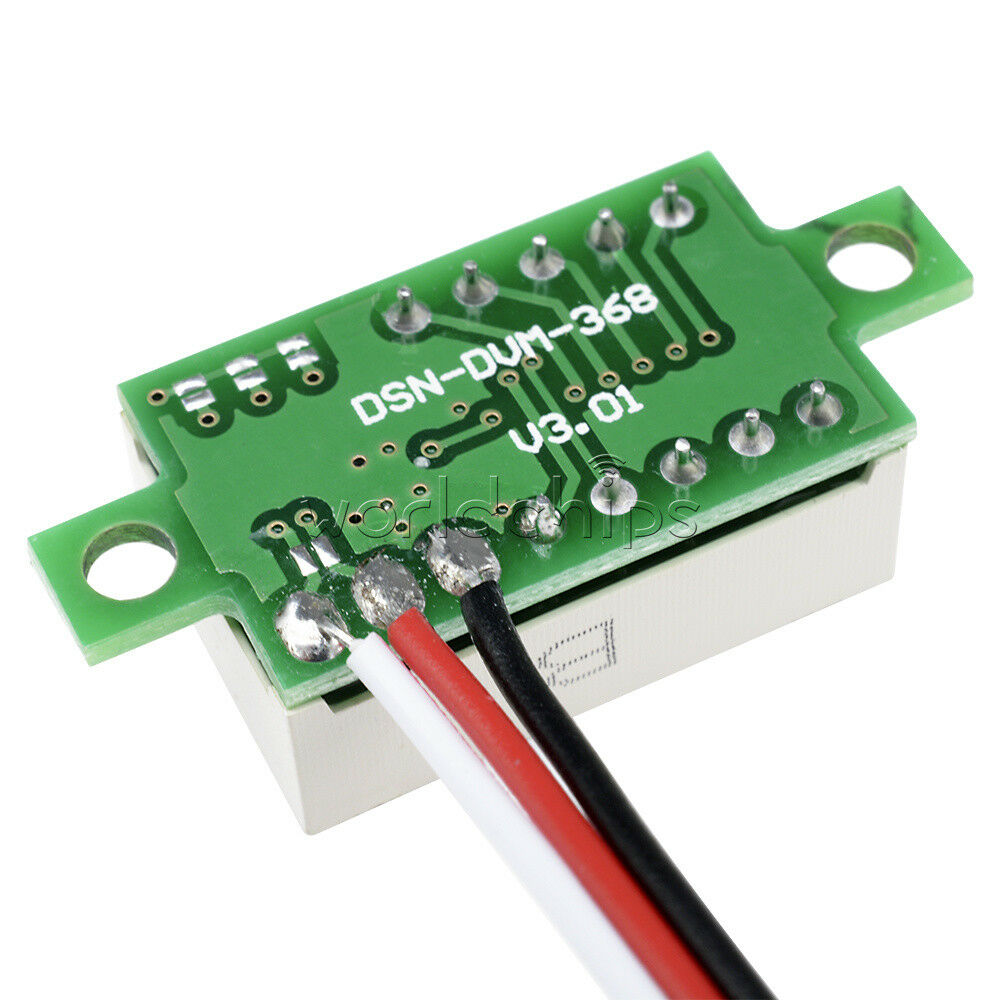 Green 0.36 inch DC 0-30V LED Panel Voltage Meter 3-Digital LED Voltmeter 3 Wires