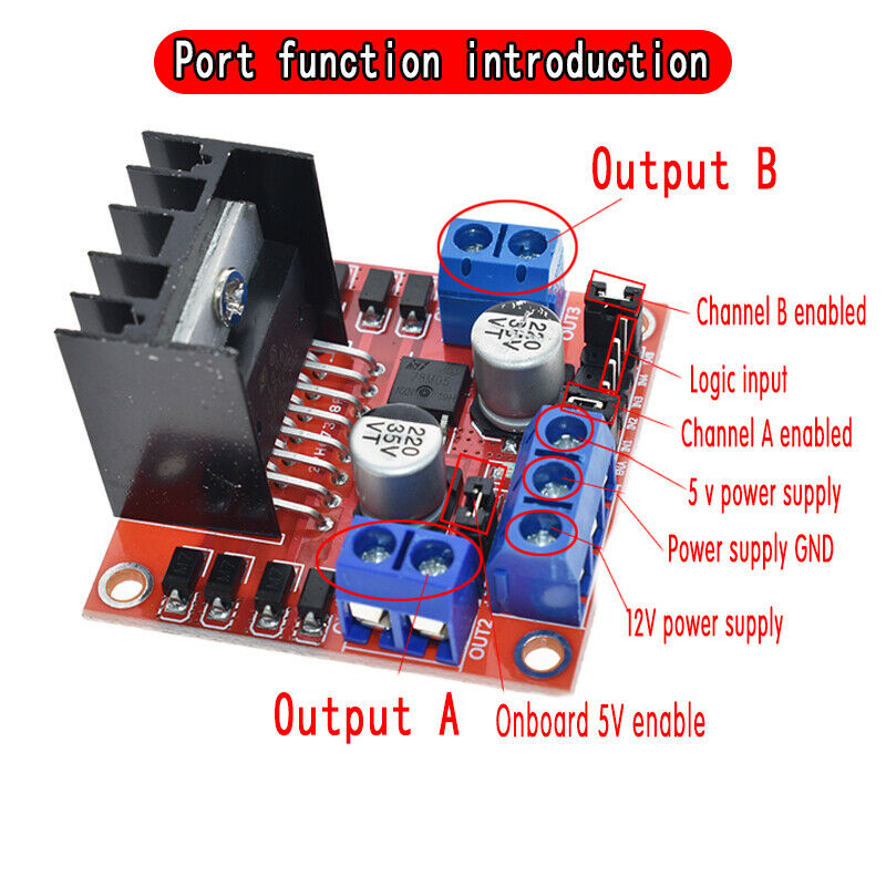 L298 New Dual H Bridge DC Stepper Motor Drive Controller Board Module L29.l8