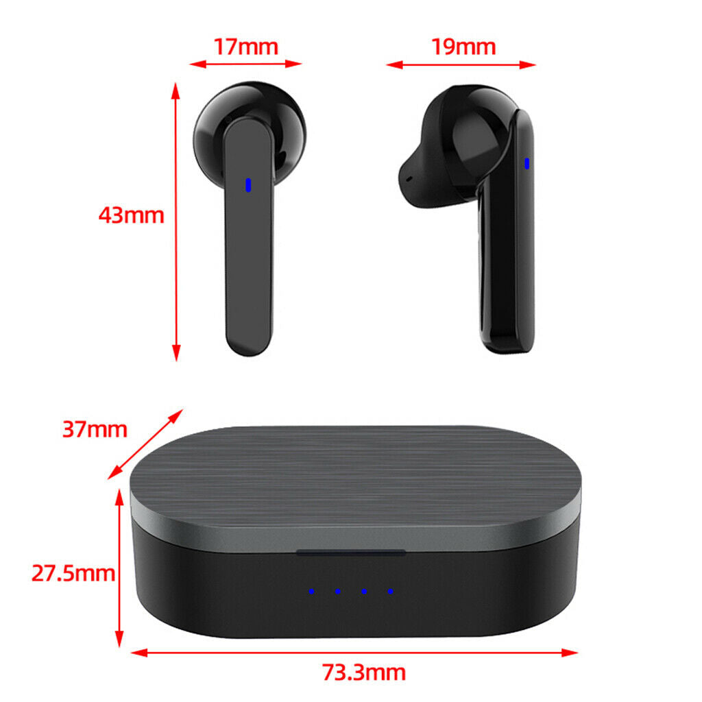 Mini TWS Wireless Earbud Headset Bluetooth 5.0 Mini Earphone In-Ear Black