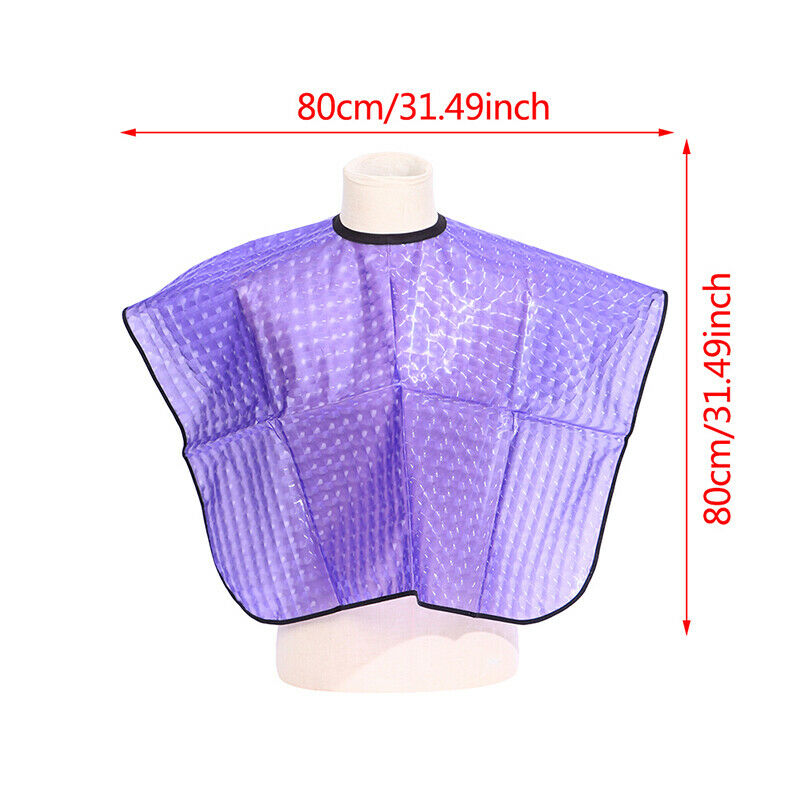 Short Style Hairdressing Cape Hair Dye Shawl Reusable Waterproof Salon Cl Hy KX