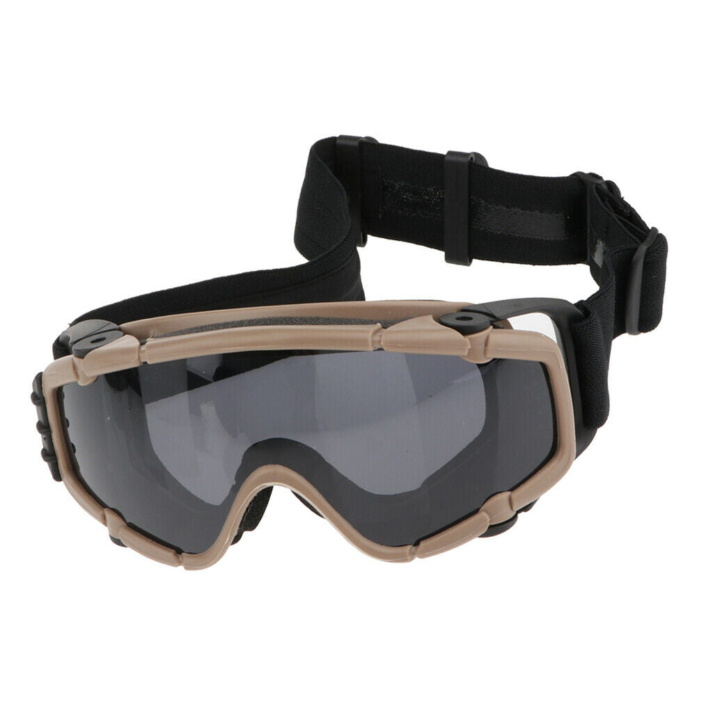 Goggle Glasses Anti Fog Dust Eye Wear Anti UV Rays with Cool Fan Khaki